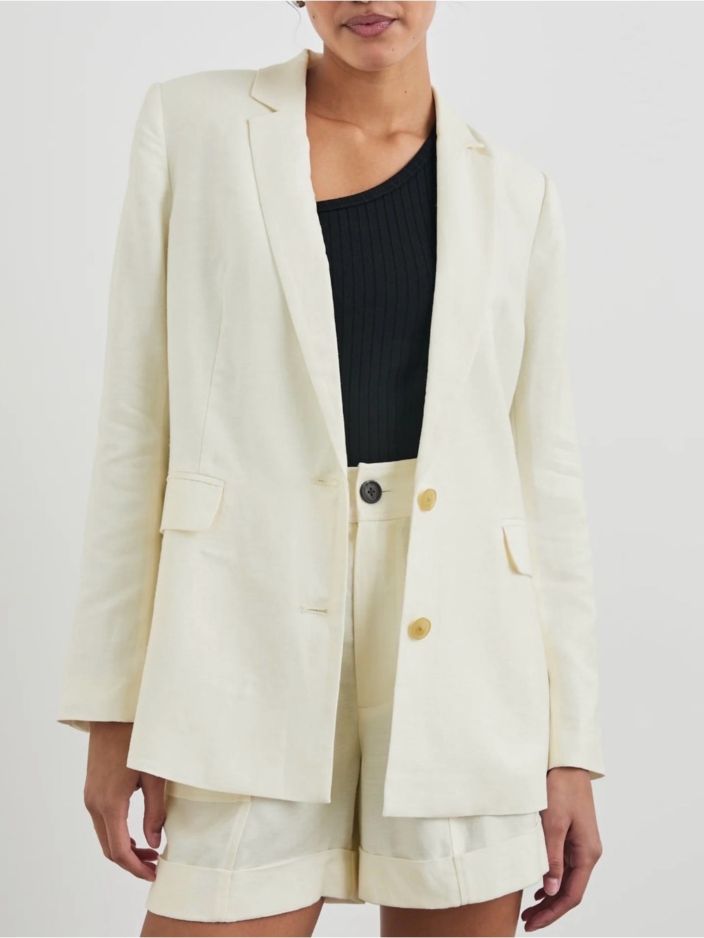 Rails Ladies Lucienne Lined Ivory Blazer Size Medium